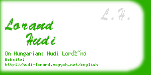 lorand hudi business card